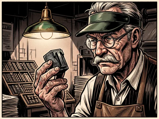 Das Typometer, Comic-Panel 1 von 3
